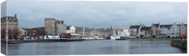  Barges in Leith Canvas Print by Alan Whyte