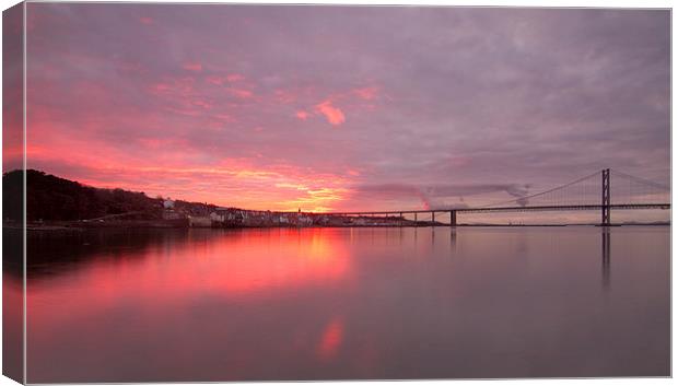  Sunset over the Foth Canvas Print by Alan Whyte