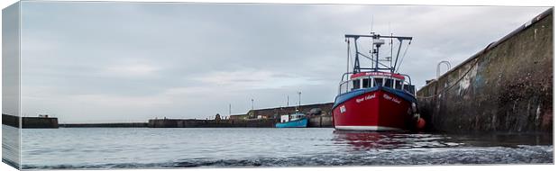  Fishing Boat In Port Seton Harbour Canvas Print by Alan Whyte