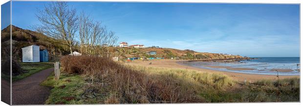  Coldingham Bay Panorama Canvas Print by Alan Whyte