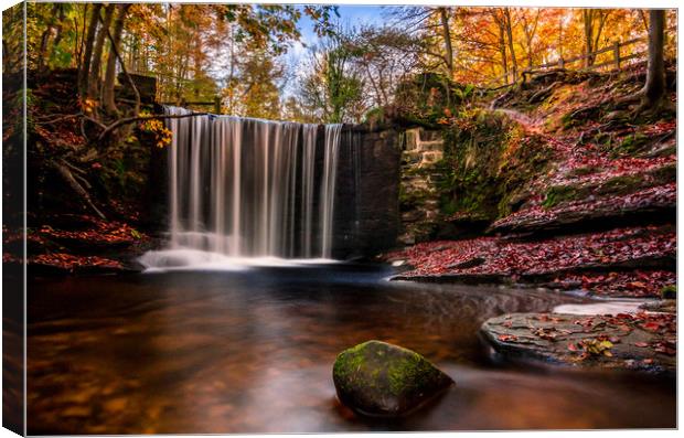 Nant Mill Waterfall Canvas Print by Garry Kennedy