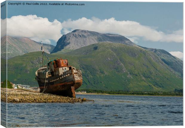 The Old Boat of Caol Canvas Print by Paul Collis
