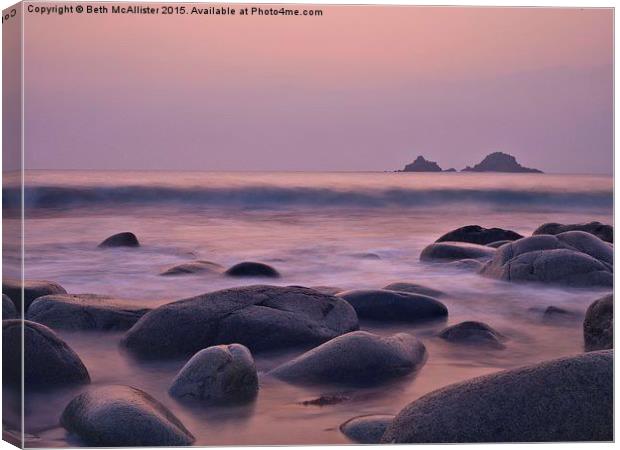  Porth Nanven, Cornwall Long Exposure Canvas Print by Beth McAllister