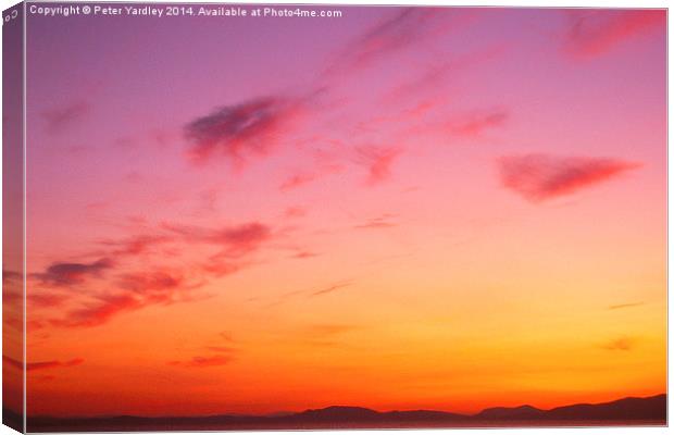  Sunset Over The Solway Canvas Print by Peter Yardley