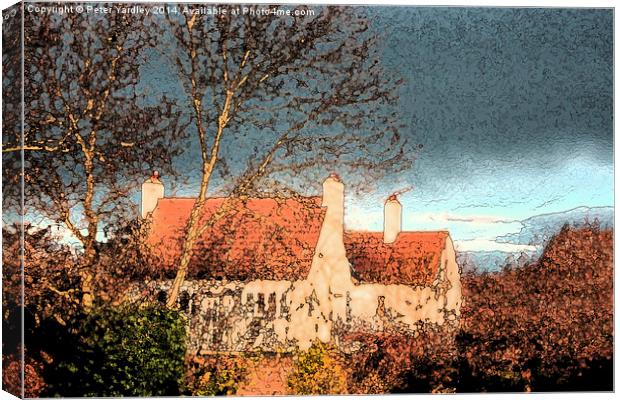 Secluded Cottage  Canvas Print by Peter Yardley