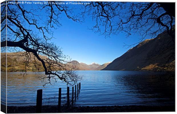  Wastwater Towards Great Gable Canvas Print by Peter Yardley