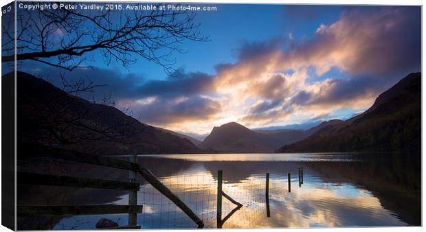 Sunrise Over Fleetwith Pike - Buttermere  Canvas Print by Peter Yardley
