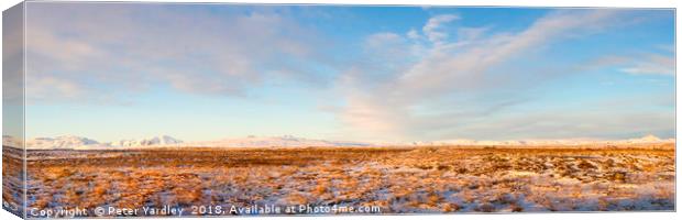 Iceland Winter Panorama Canvas Print by Peter Yardley