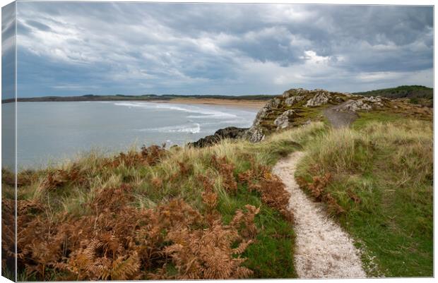 Llanddwyn Island in autumn, Anglesey, Wales Canvas Print by Andrew Kearton