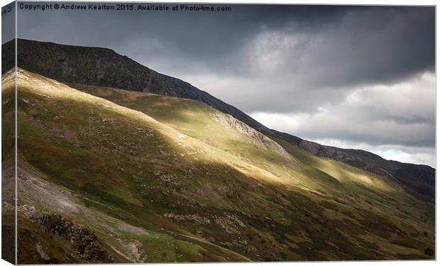  The mountains of Snowdonia Canvas Print by Andrew Kearton