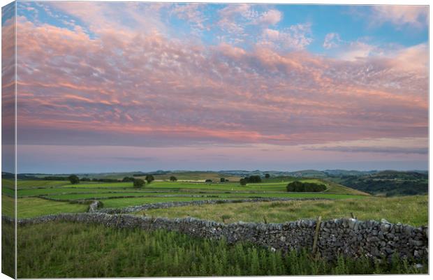 Dusk in the White Peak Canvas Print by Andrew Kearton