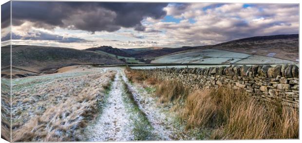 WInter colours on the hills Canvas Print by Andrew Kearton