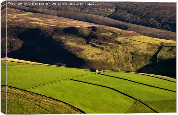 Late summer colours in the hills around Glossop Canvas Print by Andrew Kearton