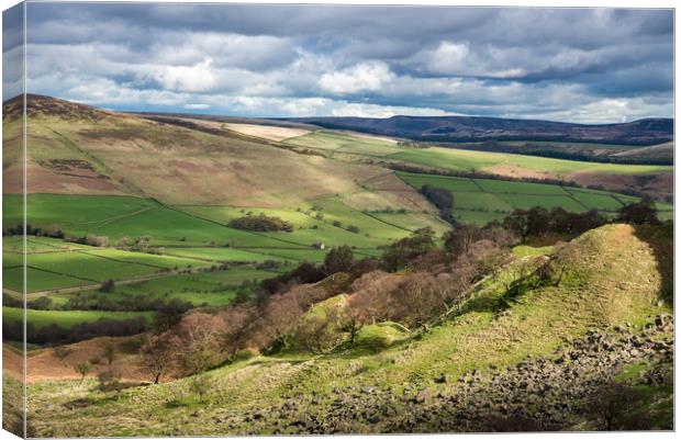 Spring landscape in the Vale of Edale Canvas Print by Andrew Kearton
