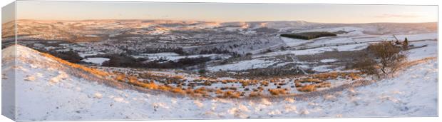 Snowy winter morning in Glossop, Derbyshire Canvas Print by Andrew Kearton