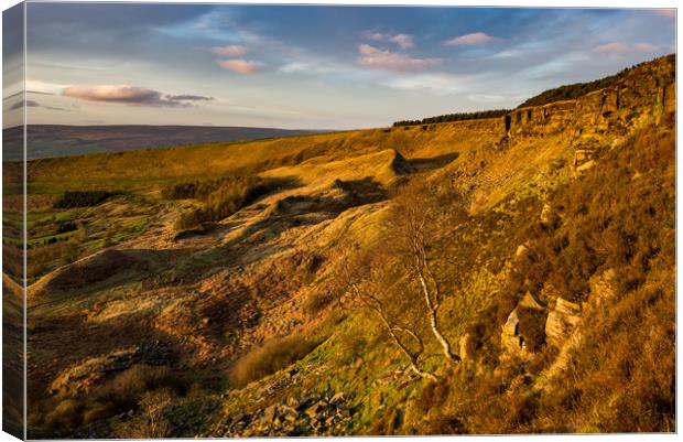 Coombes edge, Charlesworth, Derbyshire Canvas Print by Andrew Kearton