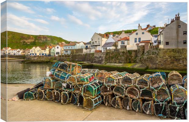 Staithes harbour, North Yorkshire, England Canvas Print by Andrew Kearton