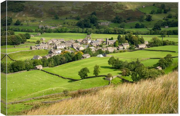 Muker village, Swaledale, North Yorkshire Canvas Print by Andrew Kearton