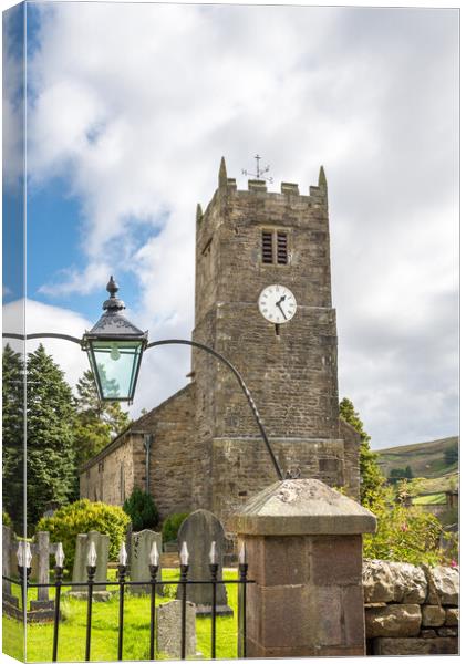 Muker church, Swaledale, North Yorkshire Canvas Print by Andrew Kearton