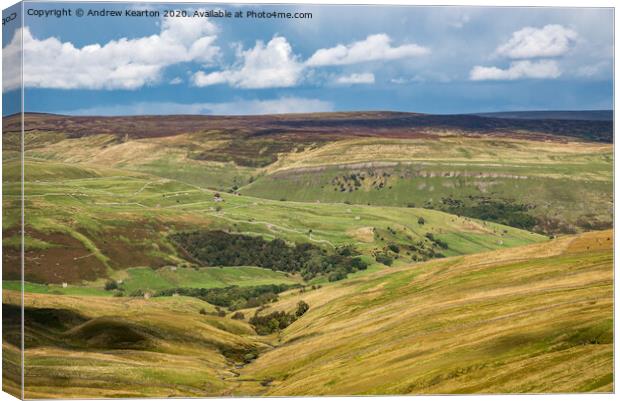 Upper Swaledale, North Yorkshire, England Canvas Print by Andrew Kearton