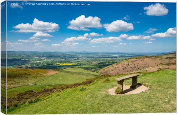 The Vale of Clwyd on a beautiful spring day Canvas Print by Andrew Kearton