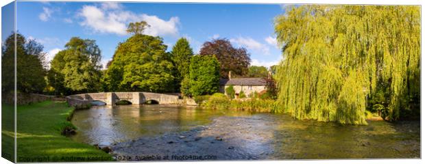 Ashford in the water, Derbyshire Canvas Print by Andrew Kearton