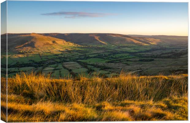 Vale of Edale, Peak District, Derbyshire Canvas Print by Andrew Kearton