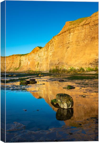 Huntcliff, Saltburn-by-the-sea, North Yorkshire Canvas Print by Andrew Kearton