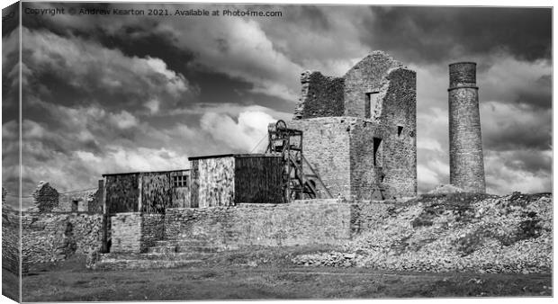 Magpie Mine, Peak District, Derbyshire Canvas Print by Andrew Kearton