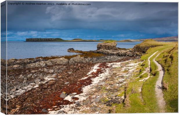 Claigan Coral Beach, Isle of Skye Canvas Print by Andrew Kearton