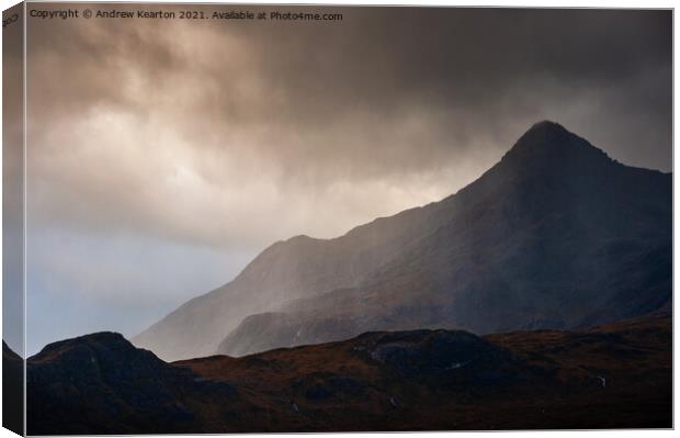 Drama in the Scottish Highlands Canvas Print by Andrew Kearton