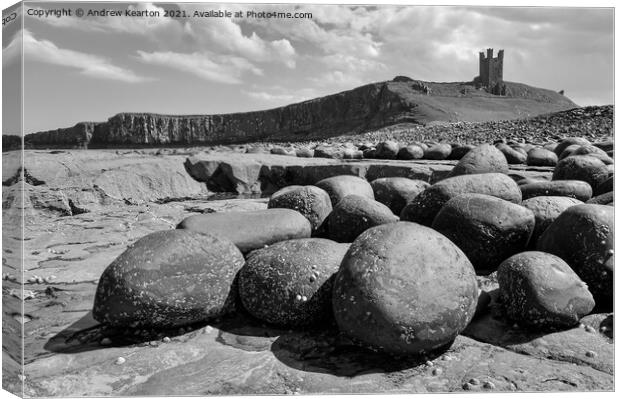 Dunstanburgh Castle, Northumberland Canvas Print by Andrew Kearton