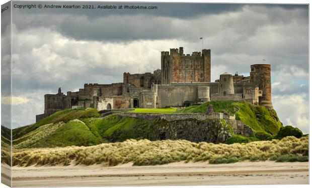 Bamburgh Castle, Northumberland Canvas Print by Andrew Kearton