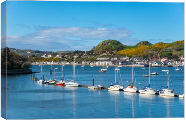 Boats at Deganwy, North Wales Canvas Print by Andrew Kearton