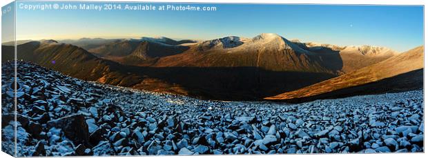  Winter in the Cairngorm Mountains Canvas Print by John Malley