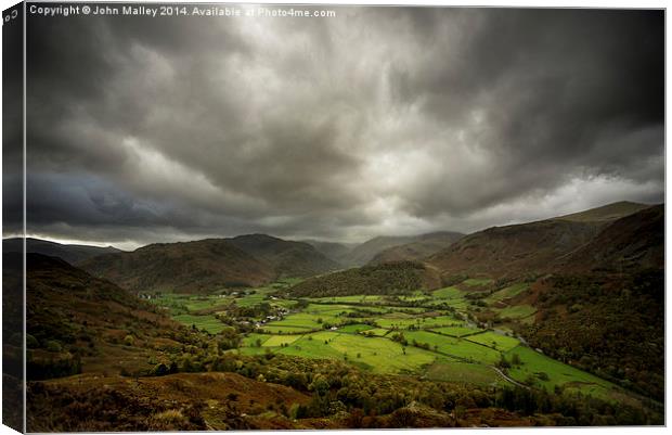  Borrowdale in the English Lake District Canvas Print by John Malley