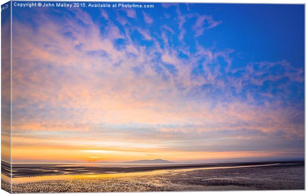 Solway Firth Sunset Canvas Print by John Malley