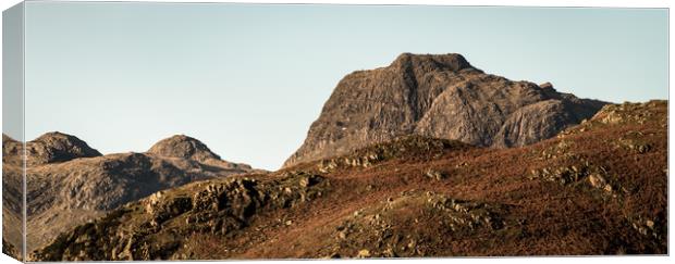 Harrison Stickle in the Langdale Pikes Canvas Print by John Malley