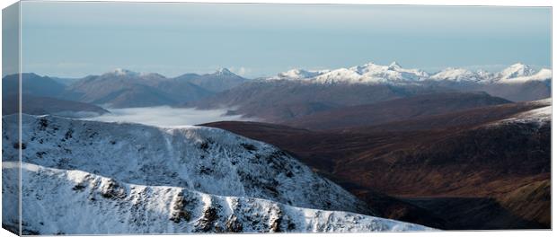 Winter Mountaineering in Scotland Canvas Print by John Malley