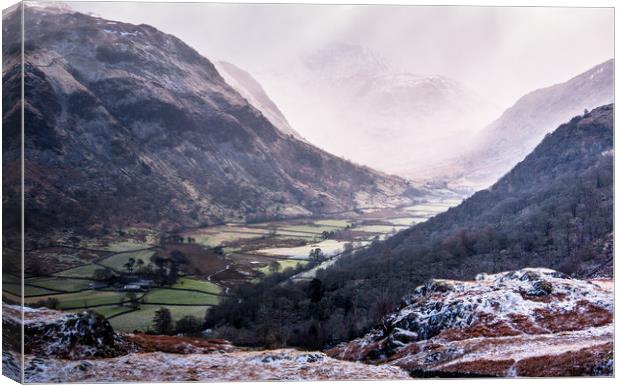 A Winter's Borrowdale Canvas Print by John Malley