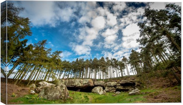St Cuthbert's Cave Canvas Print by John Malley