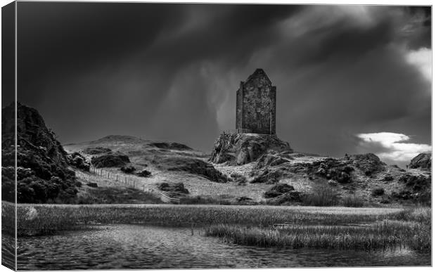 Smailholm Castle Canvas Print by John Malley
