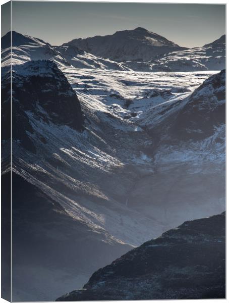 The Mighty Bowfell Canvas Print by John Malley