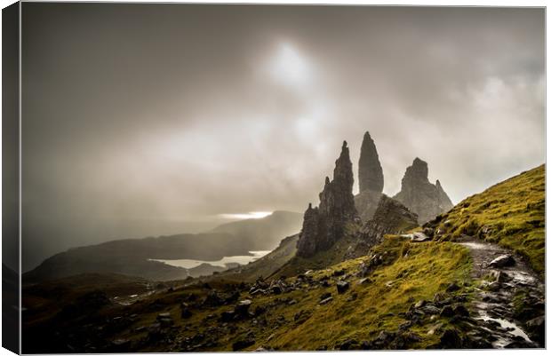 The Old Man of Storr Canvas Print by John Malley