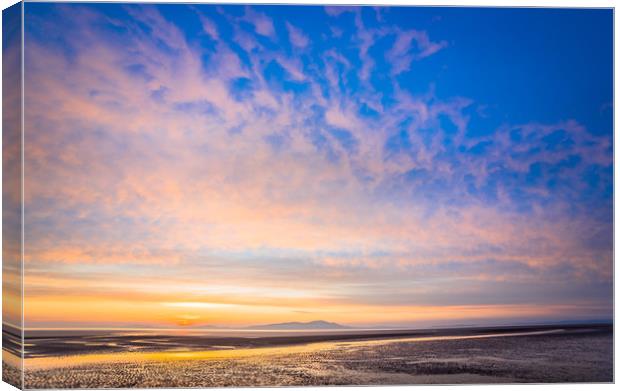 Sunset on the Solway Canvas Print by John Malley