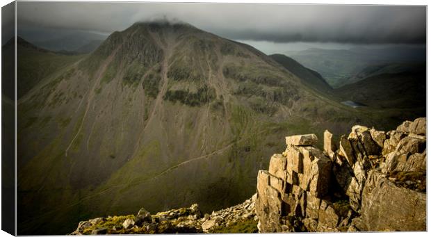 Great Gable from Lingmell Canvas Print by John Malley