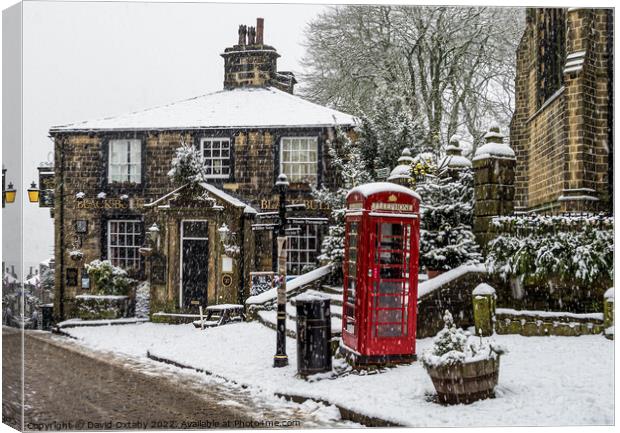 Haworth in the Snow Canvas Print by David Oxtaby  ARPS