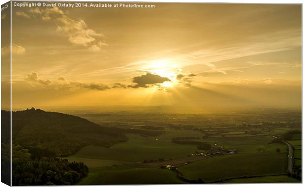  Sunset over Sutton Bank Canvas Print by David Oxtaby  ARPS