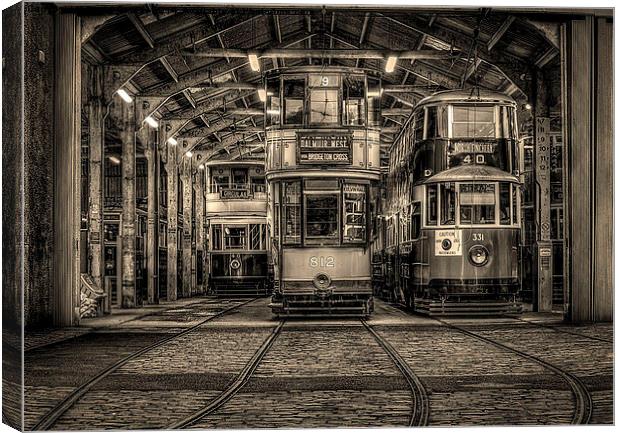  Trams at Crich Canvas Print by David Oxtaby  ARPS