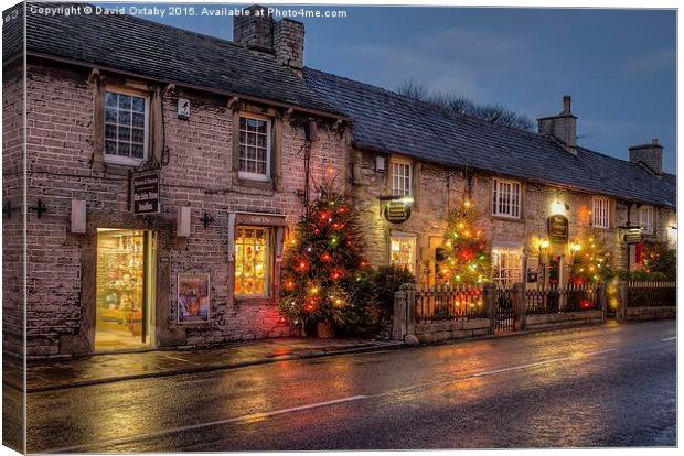 Christmas comes to Castleton, Derbyshire Canvas Print by David Oxtaby  ARPS
